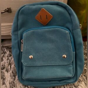 Mini blue backpack